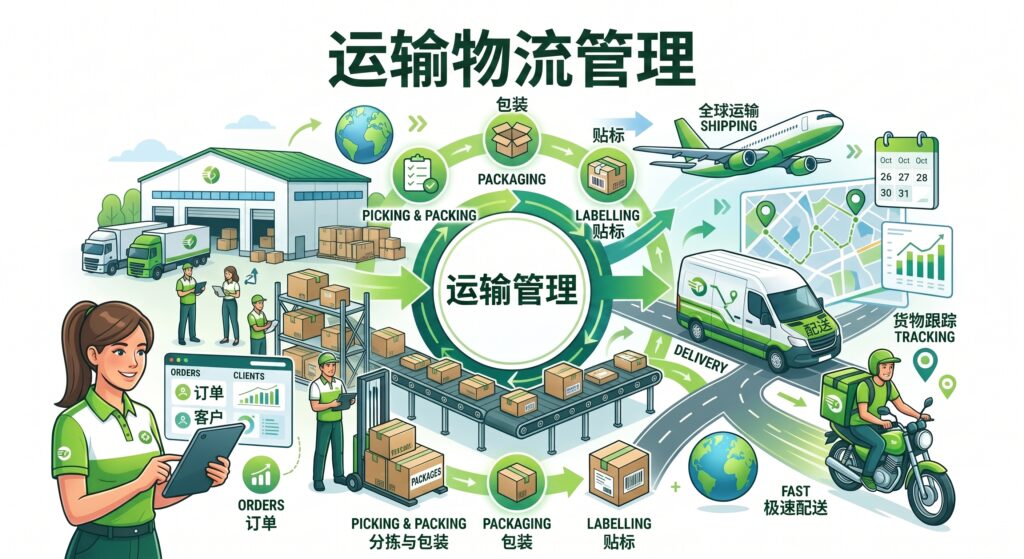 展示订单发货流程的图片